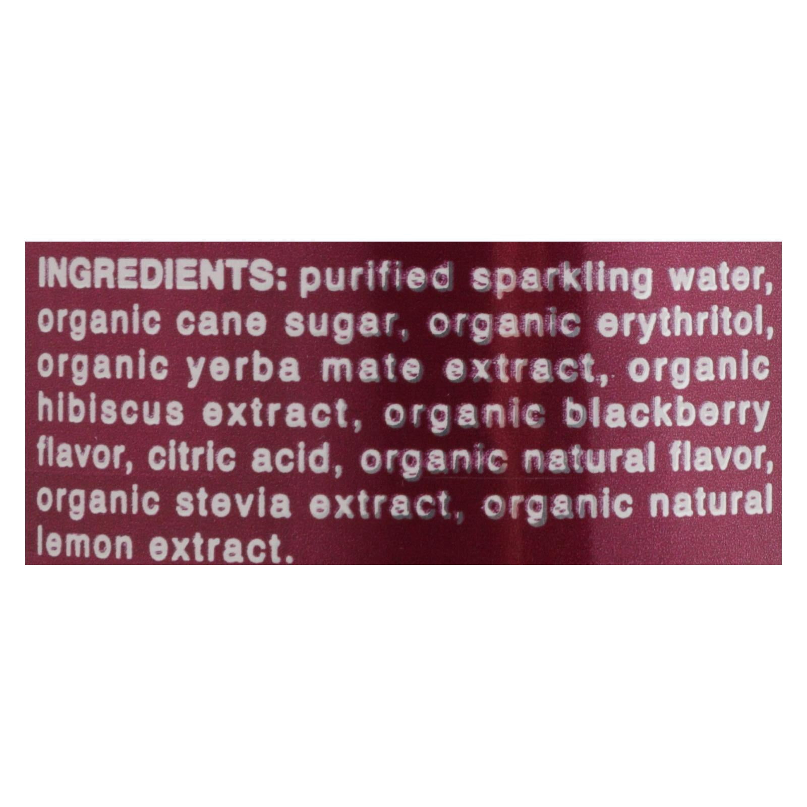 Clean Cause Sparkling Yerba Mate Blueberry Tea, 16 fl oz [Pack of 12]