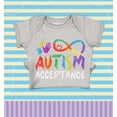 thumbnail image 2 of Shop4Ever Autism Acceptance Infinity Symbol Baby's Bodysuit Infant Cotton Romper 12 Months Heather Grey, 2 of 5