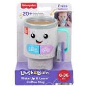 Fisher-Price Laugh & Learn Wake up & Learn Coffee Mug Baby & Toddler Toy with Music & Lights