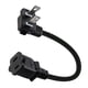 thumbnail image 5 of Cable De Alimentación Enchufe Y Enchufe De . UU. Codo De PVC Negro De 2 Puntas Para Monitor Sunnimix conector del cable, 5 of 8