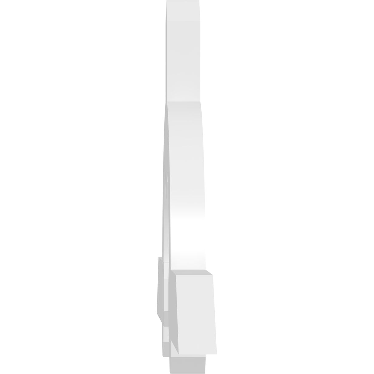 60"W x 20"H x 2"D x 4"F, 8/12 Pitch, Ericson Architectural Grade PVC Gable Bracket