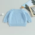 thumbnail image 3 of Baby Girl Boy Knit Pullover Sweater Fall Winter Warm Sweatshirt Tops with Pocket, 3 of 6