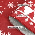 thumbnail image 6 of Garvee Christmas Area Rug 5'x7' Decorative Bordered Rug Snowflakes Carpet, Machine Washable Rug with Non Slip Backing for Living Room Bedroom Home Decoration, Red, 6 of 7