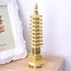 thumbnail image 3 of Torre de 9 capas en miniatura, decoración de metal, artesanía, regalo, decoración del hogar, torre de metal dorado, edificio famoso, artesanía, estatuilla, 3 of 7