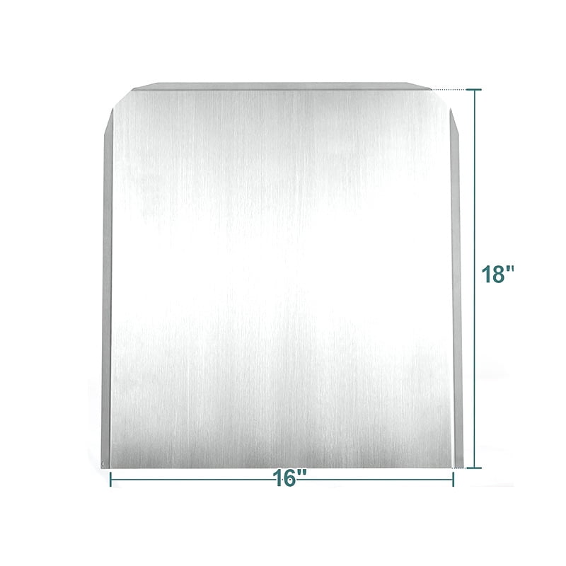 Fireplace Heat Reflector, 16-18 Inch Stainless Steel Fireback Panel with Adjustable Stand, Hearth Wall Guard Protector for Wood Stove, Increases Heat Efficiency sliver