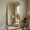 thumbnail image 5 of Antok 76"x34.1" Floor Mirror, Arched Full Body Standing Mirror for Bedroom & Living Room, Gold, 5 of 6