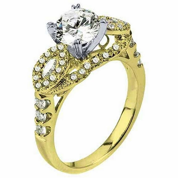 1.63 Carat Brilliant Round Cut Diamond Engagement Ring