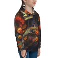 thumbnail image 3 of Gaeub Vintage Floral Skull Men's Hoodie,Heavyweight Hooded Sweatshirt for Men-Small, 3 of 6