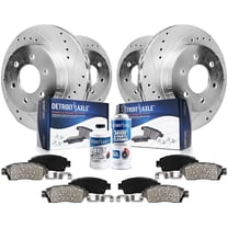 Detroit Axle - Brake Kit for 2005-2019 Nissan Frontier Xterra Suzuki Equator Front and Rear Drilled Slotted Brake Rotors Ceramic Brake Pads Replacement Brakes and Rotors