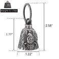 thumbnail image 2 of Motorcycle Bell for Bikers Women Men W/ Hanger, Biker Bell for Riders, Good Luck Riding Bell Moto Accessories, 2 of 4