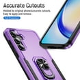 thumbnail image 3 of Case for Samsung Galaxy A16 5G with Rugged Rotated Ring Stand, Military Grade Heavy Duty Cover Support Magnetic Car Mount Shockproof Protective Case for Samsung Galaxy A16 5G, Purple/Black, 3 of 9
