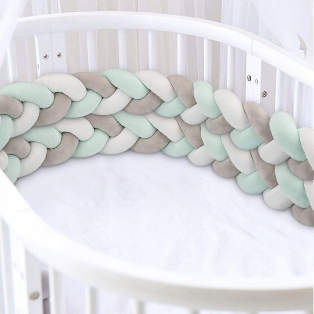Almohada Almohada Ropa de cama 2M Almohada trenzada de cuatro hilos Sailing Gris Blanco Verde