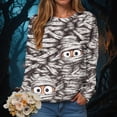 thumbnail image 2 of Godom Halloween Womens Sweatshirts Pumpkin Graphic 2025 Fall Long Sleeve Shirts Crewneck Lightweight Casual Pullover Tops, 2 of 4