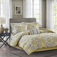 thumbnail image 1 of Madison Park MPE10-148 Essentials Serenity Complete Bed & Sheet Set King Yellow,King, 1 of 5