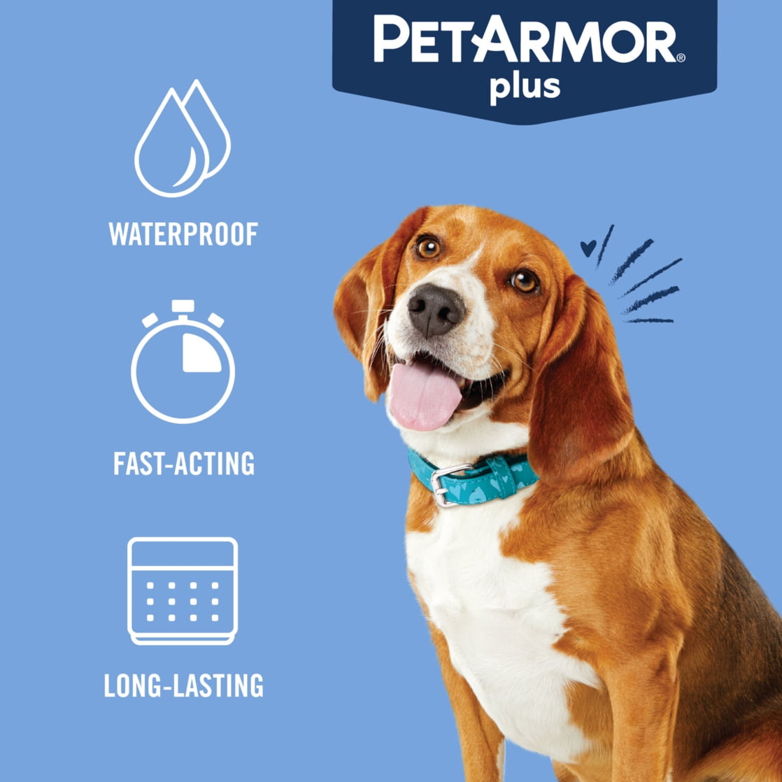PETARMOR Plus for Medium Dogs 23-44 lbs, Flea & Tick Prevention for Dogs, 3-Month Supply