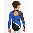 thumbnail image 2 of Hansber Gymnastics Leotards for Kids Long Sleeve Ballet Dance Bodysuit One Piece Tumbling Outfit Sportswear Royal Blue 6, 2 of 7