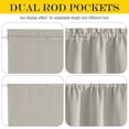 thumbnail image 2 of NICETOWN Sidelight Door Curtain, Thermal Insulated Privacy French Sliding Glass Door Curtain, Blackout Door Panel with Adjustable Tie Back for Bedroom, Natural, 36"x72", 1 PC, 2 of 7