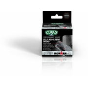 CURAD Performance Series Ironman Self-Adherent Wrap for Pain Management and Support, Black, 2" x 5 Yds, 1 Roll