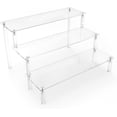 thumbnail image 1 of Acrylic Display Risers,Clear Display Risers Stand Small Mini Shelf 3 Tiered Cupcake Stand for Food Desserts Stand Perfume Organizer Toys Collections Cosmetic Products Tabletop Use (9 x 8 x 6 Inch), 1 of 6