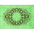 thumbnail image 1 of Ahgly Company Indoor Rectangle Medallion Green Traditional Area Rugs, 8' x 12', 1 of 1