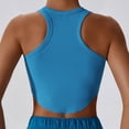 thumbnail image 4 of Sngxgn Sports Bras for Women Padded Seamless High Impact Support for Yoga Gym Workout Fitness(Blue,L), 4 of 4
