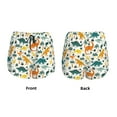 thumbnail image 4 of Disketp Dinosaurs and Tropical Leaves Print Women's Shorts Workout Shorts for Athletic Gym Running Shorts with Phone Pockets Small, 4 of 8