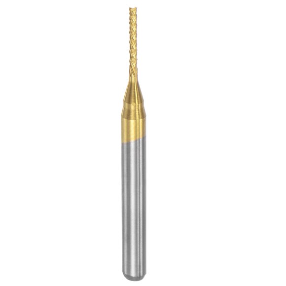 Extremo Molino CNC Enrutador Brocas Titanio Recubierto Tungsteno Carburo Grabador Cortador para PCB Plástico Fibra Madera 1 mm x 7 mm