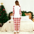 thumbnail image 5 of FDGIU Festive Christmas Pajama Set, Women's Printed Long Sleeve Pjs, Cozy Holiday Loungewear, 5 of 5