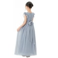 thumbnail image 3 of Ekidsbridal Girl Recital Flower Girl Dress - Chiffon with Ruffle Cap Sleeves 822-A (Size: 4-12), 3 of 6