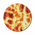 thumbnail image 1 of Burnt Orange Mouse Pad for Computers, Hot Lava Texture Bursting Volcanic Heated Magma Image Warm Colored, Round Non-Slip Thick Rubber Modern Gaming Mousepad, 8" Round, Orange and Yellow, by Ambesonne, 1 of 2