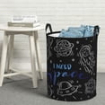 thumbnail image 6 of XMXT Collapsible Laundry Basket, Space Funny Line Illustration Waterproof Laundry Hampers Storage Baskets Dirty Clothes Hamper, 40L, 6 of 8