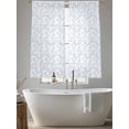 thumbnail image 4 of Blue Spring Floral Sheer Curtains 72 Inch Length 2 Panels Set, Elegant Watercolor Summer Botanical Voile Window Treatment Rod Pocket Curtains Sheers Drapes for Bedroom/Living Room/Kitchen 52"x72"x2, 4 of 7