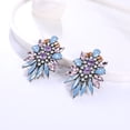 thumbnail image 6 of NUZYZ Women Fashion Exaggerated Faux Crystal Rhinestone Ear Stud Earrings Jewelry Light Blue, 6 of 7