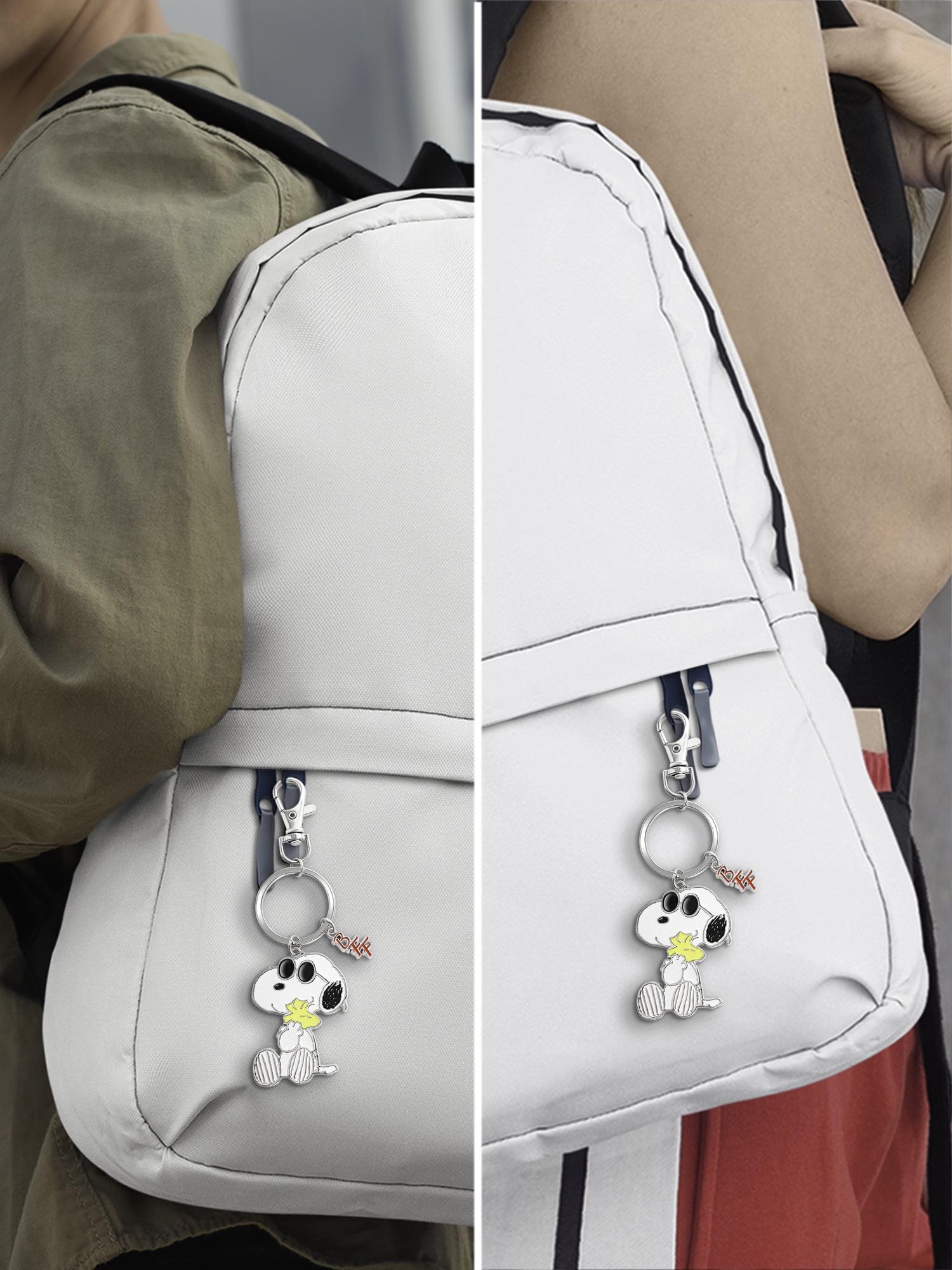 PEANUTS Snoopy and Woodstock Best Friends Keychain Charm Set
