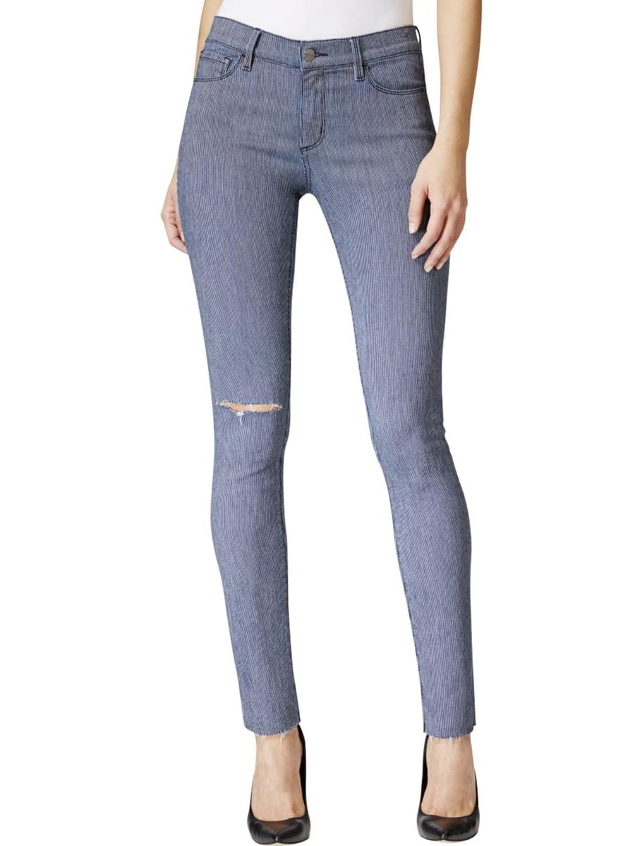 Buffalo Jeans Buffalo David Bitton Womens Faith Striped Raw Hem