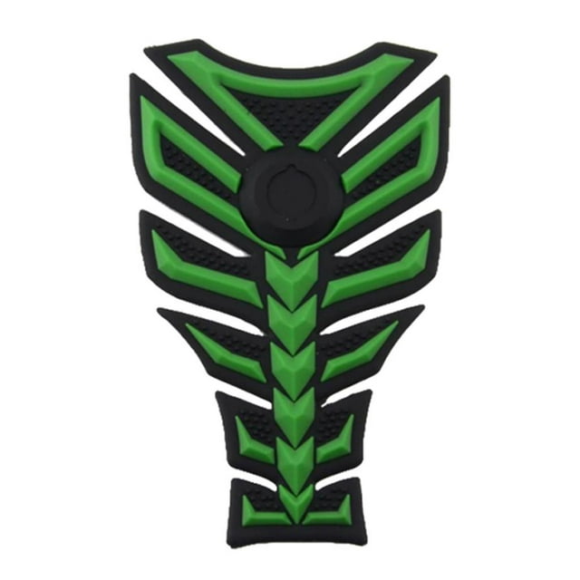 koolsoo Green Rubber Motorcycle Gel Oil Gas Fuel Tank Pad Protector Sticker Decal