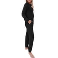 thumbnail image 3 of Langwyqu Women Sport Casual 2 Pieces Sweatsuit Hoodies & Pants, 3 of 4