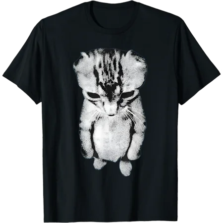 El Gato Munchkin Kitten Art T-Shirt, Vintage Birthday Gift