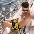 thumbnail image 2 of luoweisi Men's Beach Shorts Quick Dry Swim Trunks with Mesh Lining Bee L, 2 of 5