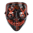 thumbnail image 2 of Disfraz de máscara luminosa con luz LED aterradora de Halloween para decoración de espectáculos de accesorios de fiesta (rojo) YUNYI BRAND Deportes, 2 of 8