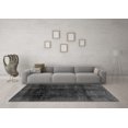 thumbnail image 3 of Ahgly Company Indoor Round Abstract Gray Modern Area Rugs, 6' Round, 3 of 4