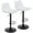 White, Black Matte, variant on Bar Stools Set of 2, 360° Swivel Square Modern Kitchen Bar Stool with Back, PU Leather Adjustable Height Barstools for Bar, Kitchen Island, Dining, Black