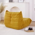 thumbnail image 6 of HIUU Togo Sofa Cream Style Adult Bean Bag Fireside Chair,Bean Bag Chair,Yellow, 6 of 8