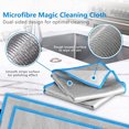 thumbnail image 3 of 6 Pcs Microfiber Glass Cleaning Cloth Topboutique Window Polishing Streak Free Microfiber Cleaning Rag Reusable Window Clean Wipes Mirror Screen Washing Up Cloth, 12 x 12 inch, Blue, 3 of 8