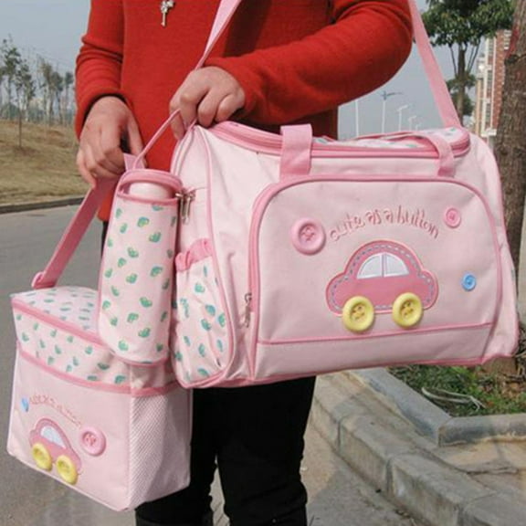 HONITANO 4Pcs Waterproof Messenger Bag Mummy Bag Set for Baby Feeding Bottle Holding and Everyday Use