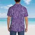 thumbnail image 6 of Xecao Lavender Flowers print Hawaiian shirt - a stylish short-sleeve button-down for men, perfect for casual beach and tropical outings., 6 of 9