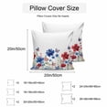 thumbnail image 3 of Waterproof Throw Pillow Covers Set of 2, 26x26 Inch 4th of July Decorative Pillowcases Outdoor Pillow Slip Cushion Covers Set for Couch Tent Independence Day Red Blue Floral Butterfly, 3 of 7