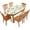 Colorful Leaves Tablecloths, variant on Marble Oval Fitted Tablecloth, Retro Marbling Texture Elastic Edged Table Covers, Sand Brown Wrinkle Resistant Table Cloths for Kitchen Dining, Party, Holiday, Buffet, Fits to 48" x 68" Oval Table