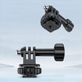 thumbnail image 2 of 3X Adaptador de Zapata Fría para Cámara de Acción con Ajuste de 180°, Orificio para Tornillo de 1/4 de Pulgada, Compatible con 12/11/10/9/8, 2 of 6