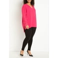 thumbnail image 3 of ELOQUII Women's Plus Size Mandarin Collar Tunic, 3 of 6